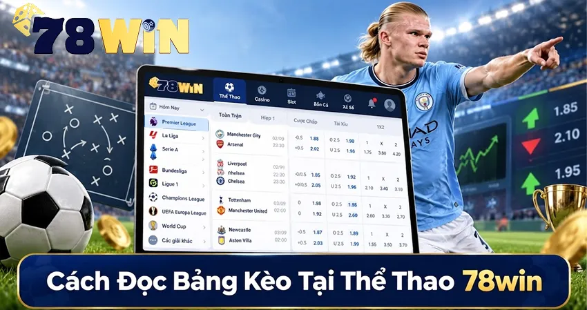 Cách Đọc Bảng Kèo Tại Thể Thao 78win